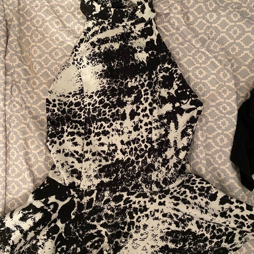 Animal print peplum top